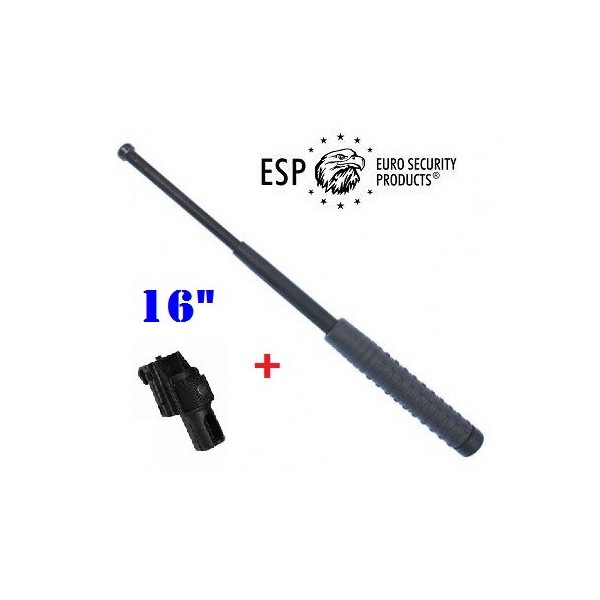 DEFENSA EXTENSIBLE EN ACERO DE 16" ESP COLOR NEGRO MANGO PVC ( STANDARD)