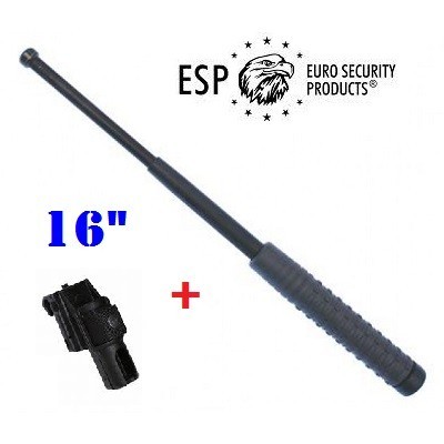 DEFENSA EXTENSIBLE EN ACERO DE 16" ESP COLOR NEGRO MANGO PVC ( STANDARD)