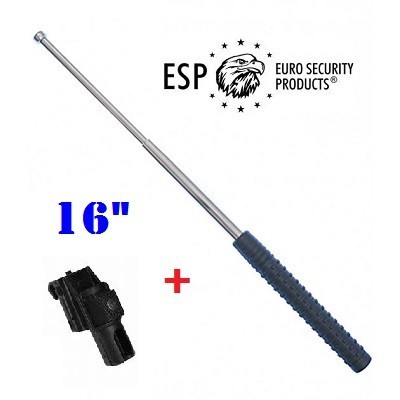 DEFENSA EXTENSIBLE ESP EN ACERO DE 16"  COLOR CROMADA CON FUNDA PLASTICA ( STANDARD)