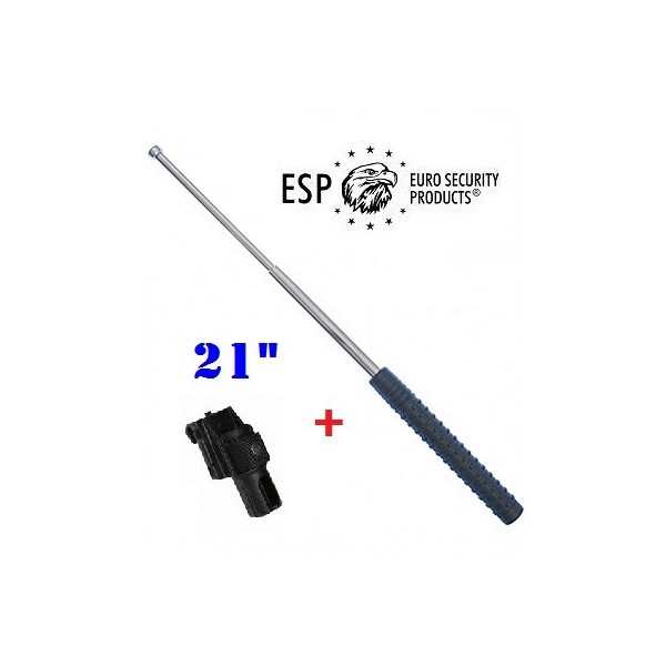 DEFENSA EXTENSIBLE ESP EN ACERO DE 21" CROMADA MANGO PVC FUNDA INCLUIDA ( MOD. STANDARD)