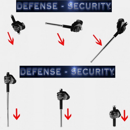 DEFENSA EXTENSIBLE EN ACERO DE 21" MOD. EN COLOR NEGRO CON MANGO DE GOMAESPUMA CON FUNDA