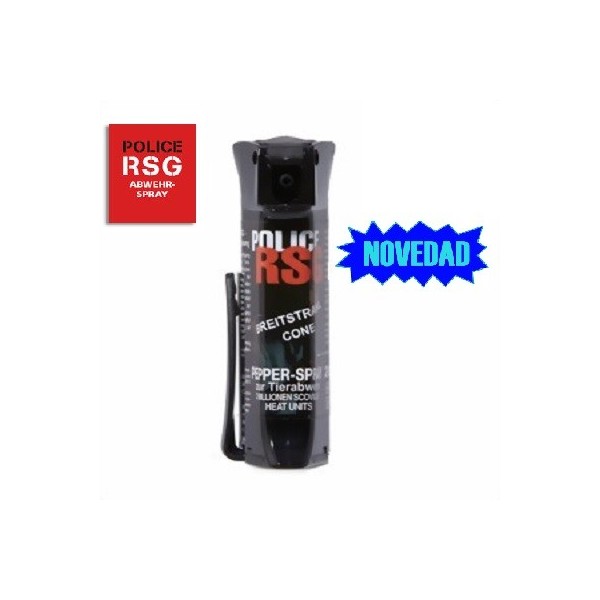 SPRAY DEFENSA PERSONAL DE GAS PIMIENTA POLICE RSG 4 JET EFICAZ CONTRA TODA AGRESION