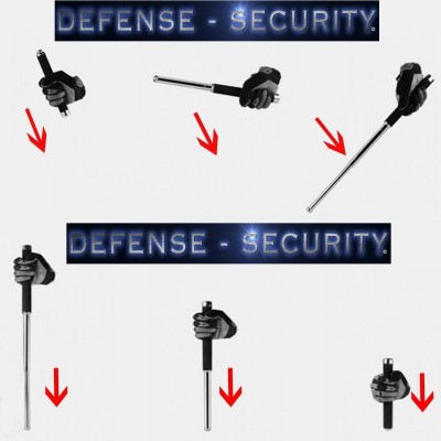 DEFENSA EXTENSIBLE EN ACERO DE 16" ESP COLOR NEGRO MANGO PVC ( STANDARD)