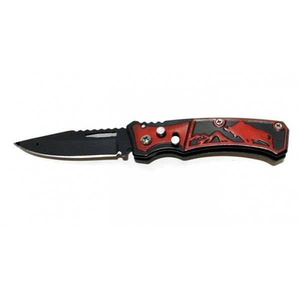 CUCHILLO AUTOMATICO DE 15,5 CM CON RETEN, CON CLIP METALICO