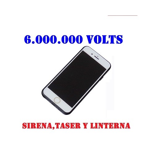 DEFENSA ELECTRICA STUN GUN TASER TELEFONO I PHONE 6 CON 6.000.000 VOLTS