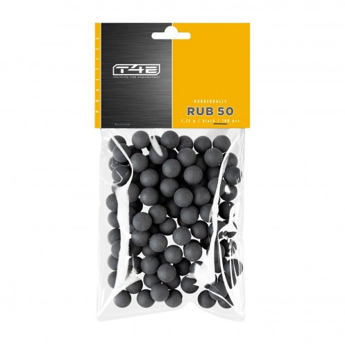 BOLAS DE GOMA UMAREX CALIBRE 50 T4E PARA PISTOLA Y REVOLVER 100 UNIDADES