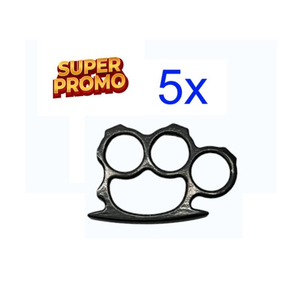 PUÑOS AMERICANOS NEGROS MODELO STANDARD 3 DEDOS PACK