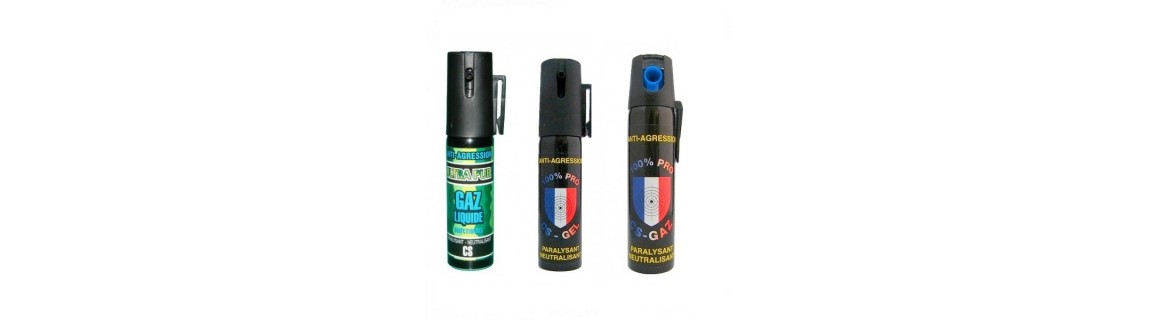 Sprays defensa personal gas cs contra atacantes y animales peligrosos
